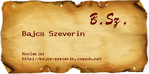 Bajcs Szeverin névjegykártya